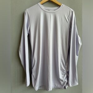 Columbia Leslie Falls Long Sleeve Performance Top | Ruched Side | Size XL | Lila